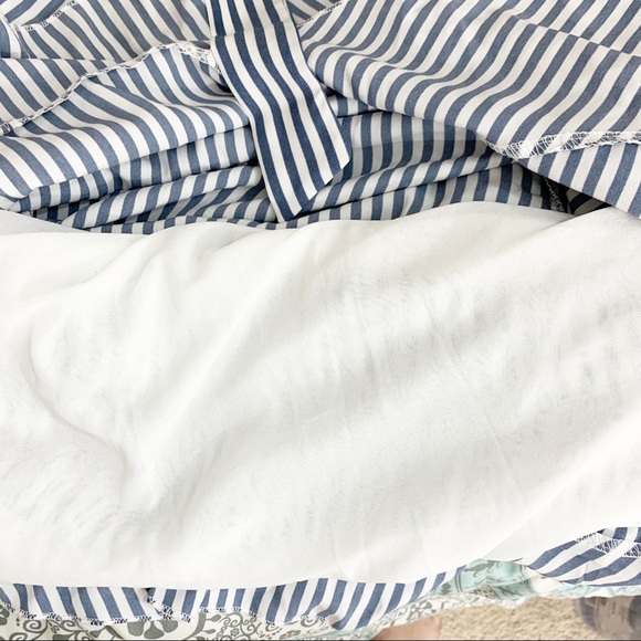 Elizabeth Crosby Pippa Ruffle Stripe Wrap Dress - Picture 9 of 14